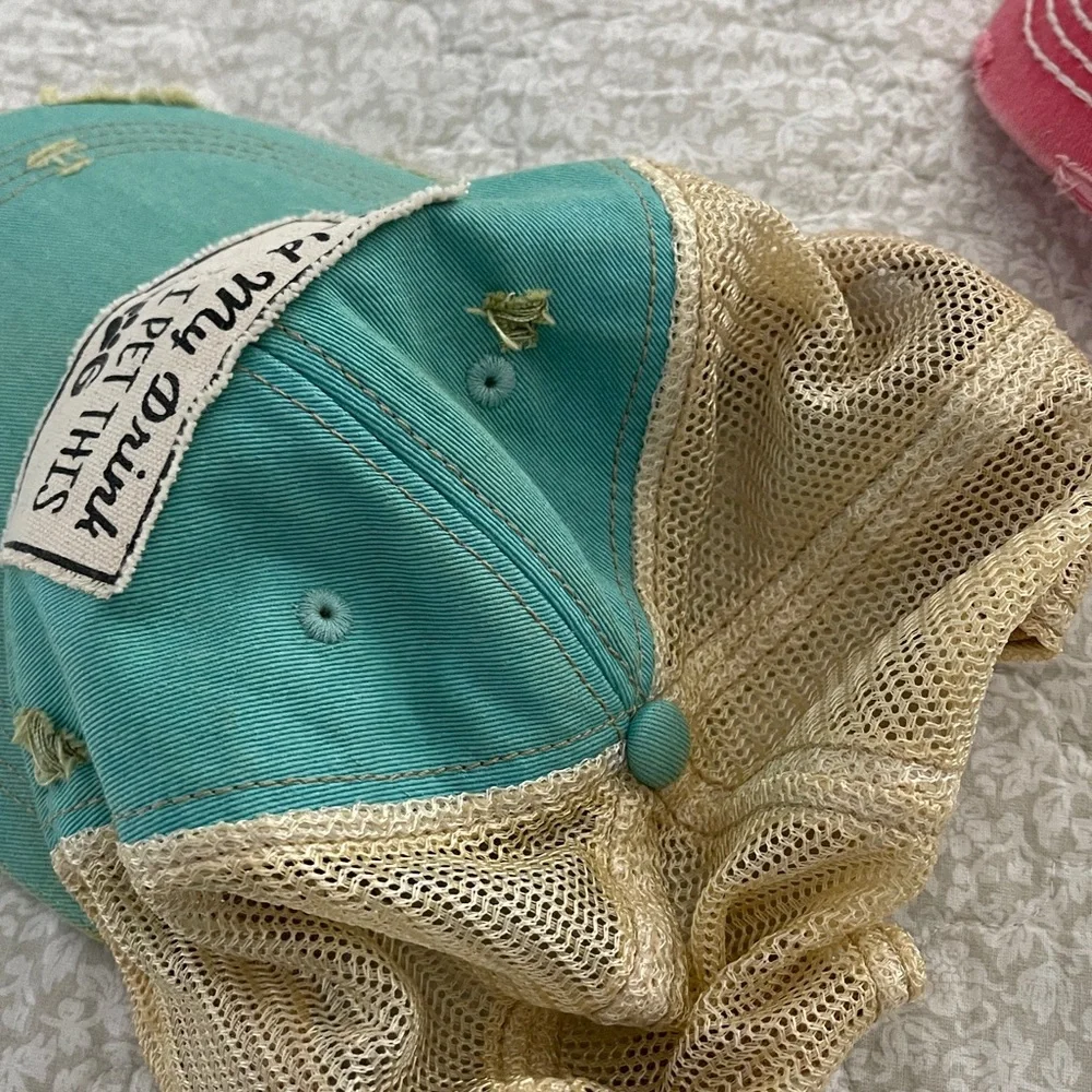 Two Adjustable Distressed Caps - Picture 8 of 9